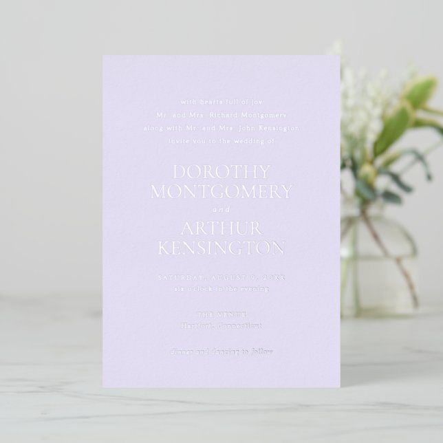 Modern Lilac Elegant Wedding (Standing Front)