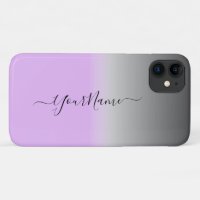 modern  lilac-grey  ombré personalized 