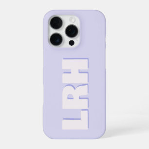 Modern Lilac Minimalist Monogram iPhone Case