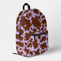 Modern Lilac Purple and Brown Cow Skin Print