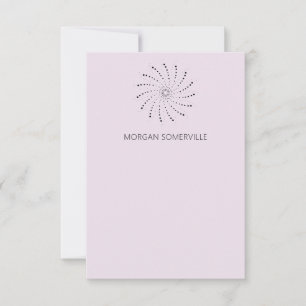 Modern Lilac Spiral Dot Elegant Card