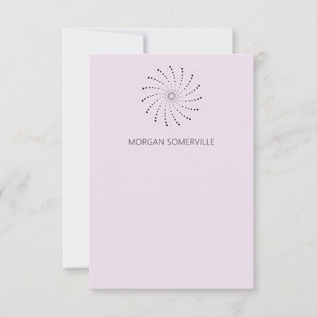 Modern Lilac Spiral Dot Elegant Card (Front)