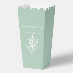 Modern Lily Of The Valley Bouquet Bridal Shower Favor Box