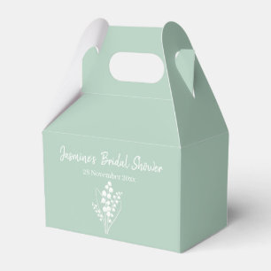 Modern Lily Of The Valley Bouquet Bridal Shower Favor Box