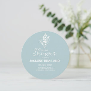 Modern Lily Of The Valley Bouquet Bridal Shower   Save The Date