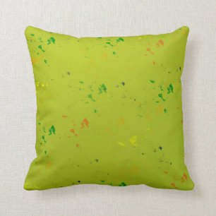 Modern Lime Green Confetti Throw Pillow