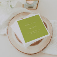 Modern Lime Green Custom Wedding Names