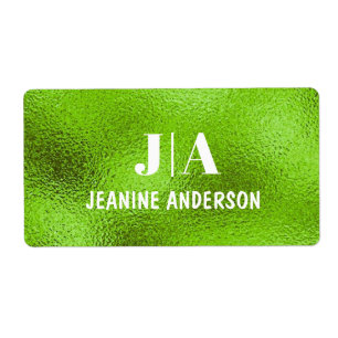 Modern Lime Green Designer Contact Card