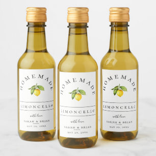 Modern Limoncello White Mini Beverage Label
