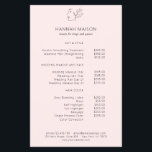 Modern, Line Art, Woman, Leafy, Salon, Pricelist Flyer<br><div class="desc">Modern,  Line Art,  Woman,  Leafy,  Salon,  Pricelist,  Flyers.</div>