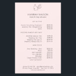 Modern, Line Art, Woman, Leafy, Salon, Pricelist Flyer<br><div class="desc">Modern,  Line Art,  Woman,  Leafy,  Salon,  Pricelist,  Flyers.</div>