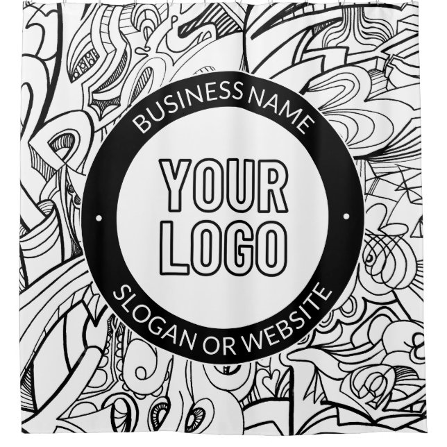 Modern Line Artwork & Your Logo w/Editable Text (Front)