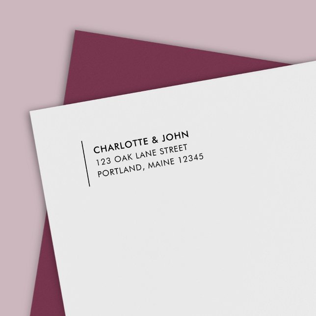 Modern Line Couple Names Return Address Self-inking Stamp (Creator Uploaded)