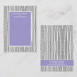 Modern Lines Earring Display  Business Card
