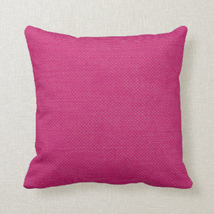 Modern Lines Linen Look fuschia Throw Pillow