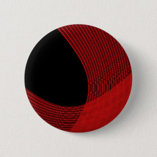Modern Lines Red and Black 2 Inch Round Button