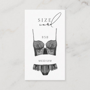 Modern Lingerie Bridal Shower Size Enclosure Card