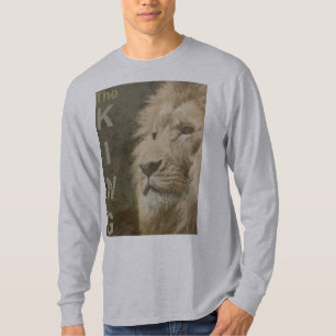 Modern Lion Head Animal Template Mens Grey T-Shirt