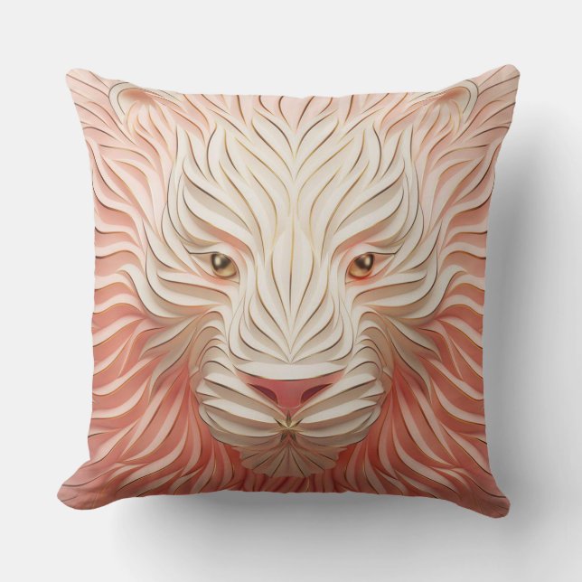 Modern lion throw pillow (Front)