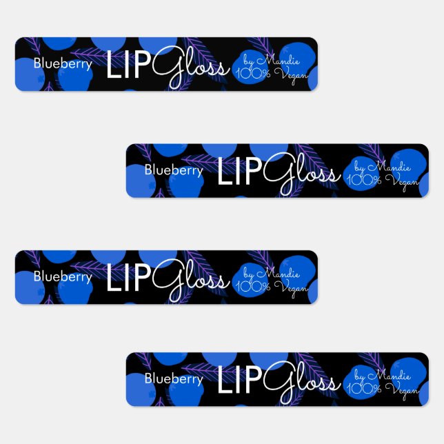 Modern Lip Gloss Blueberry Branding Packaging   (Group)