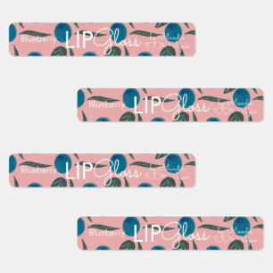 Modern Lip Gloss Blueberry Branding Packaging Pink