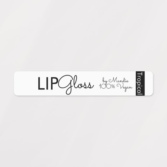 Modern Lip Gloss Branding Packaging Labels (Design 1)