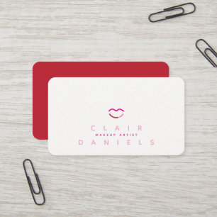 Modern Lips Beauty Logo   Editable Colour    Business Card