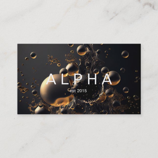 Modern Liquid abstract bubbles Background Design Business Card (Front)