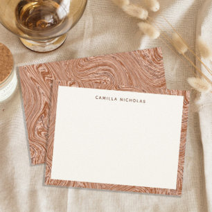 Modern Liquid Copper Marble Texture Card