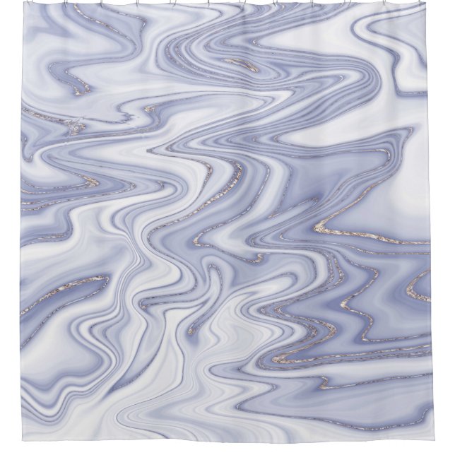 Modern liquid white gray marble gold glitter (Front)