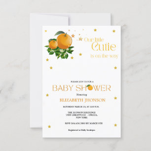 Modern Little cutie neutral baby shower Invitation