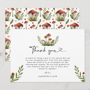 Modern Little Mushroom Baby Shower Thank You
