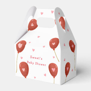 Modern Little Sweetheart Balloon Baby Shower Favor Box