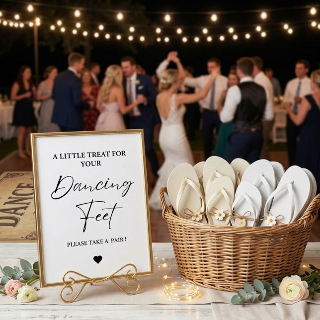 Modern little Treat for dancing feet Wedding Sign (Creator Uploaded)