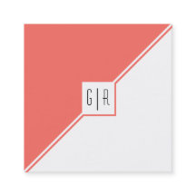 Modern living coral triangles and monogram