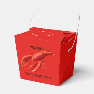 Modern lobster seafood Fresh market welcome Favor Box