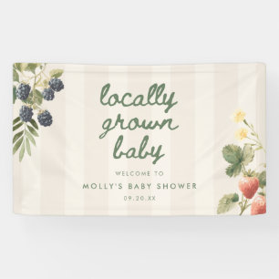 Modern "Locally Grown" Market Baby Shower Welcome Banner