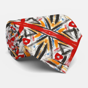 Modern Loft-Hand Painted Abstract Geometric Tie