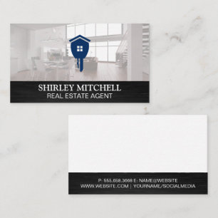 Modern Loft   Home Key Real Estate Agent Design Business Card