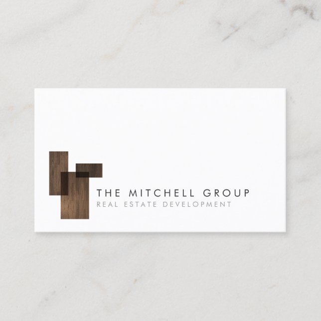 Modern Logo 4 for Real Estate, Builder, Architect Business Card (Front)