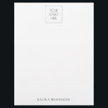 Modern Logo And Name Letterhead<br><div class="desc">Simple minimal modern logo and name personal letterhead for your correspondence or home office.</div>