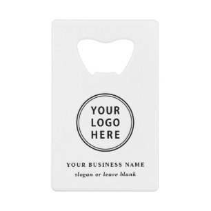 Modern Logo and QR Code Promotional Credit Card Bottle Opener