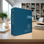 Modern Logo - colour block - shades of navy blue Binder<br><div class="desc">A simple,  no frills design for any company. Upload your logo. If your logo doesn't fit,  click on the CUSTOMIZE it button. In the design area,  you will be able to adjust the logo and type.</div>