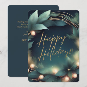 Modern Logo Corporate Business Holiday Card