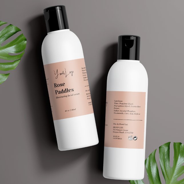 Modern Logo Cosmetic Bottle Label (Creator Uploaded)
