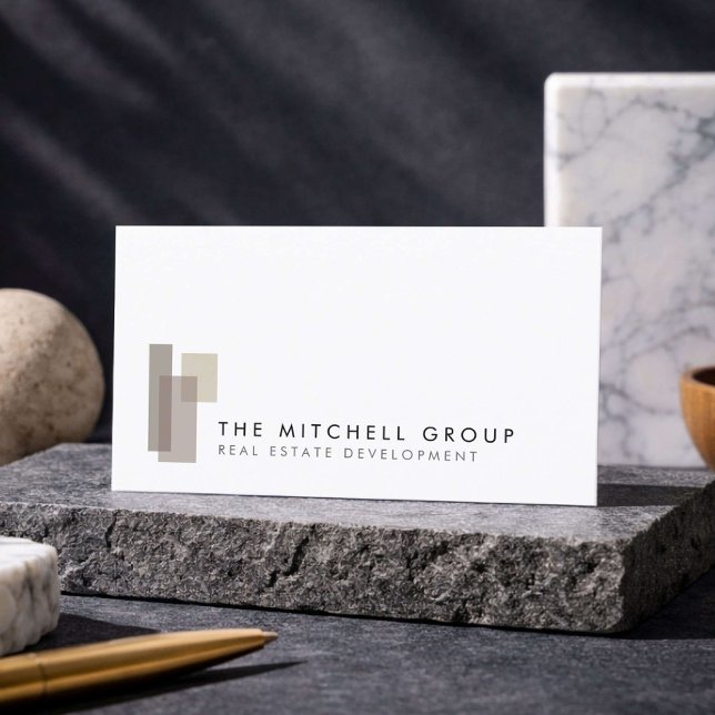 Modern Logo for Real Estate, Builder, Architect Business Card (Creator Uploaded)