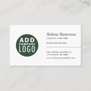 Modern Logo Minimalist Employees Custom Business Card