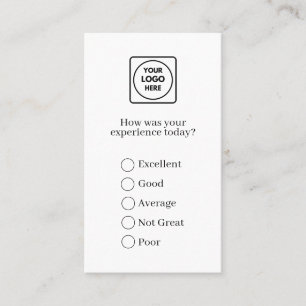 Modern Logo Minimalist Feedback & Survey Design Business Card
