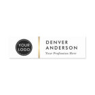 Modern logo, name and title classy white