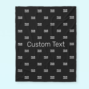 Modern Logo or Design Pattern with Any Image  Fleece Blanket